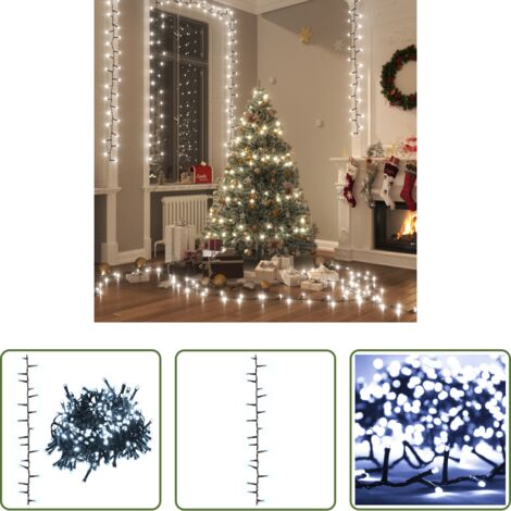 Decoración navideña -  Tira de luces compacta con 1000 LED PVC blanco frío 25 m