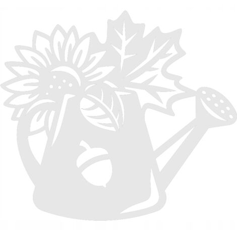 Decoración otoñal, colgante, regadera, diseño de hoja perforada, grande, blanco