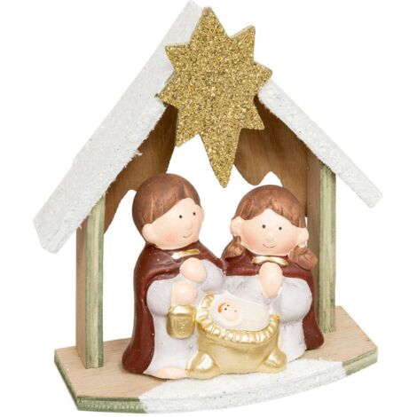 Decoración para belén H.15cm gres - Atmosphera créateur d'intérieur
