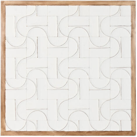 Decoracion Pared Mango Mdf 90X3X90 Moderno 3D