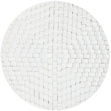 Decoracion Pared Mango Mdf 90X4X90 3D Blanco