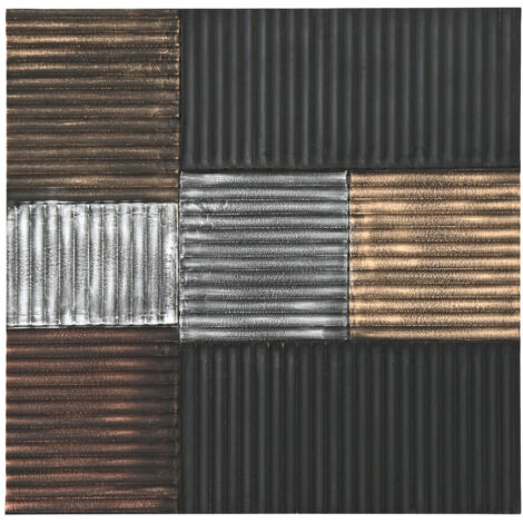 Decoracion Pared Mdf 91X3X91 Moderno 3D Negro DP199382