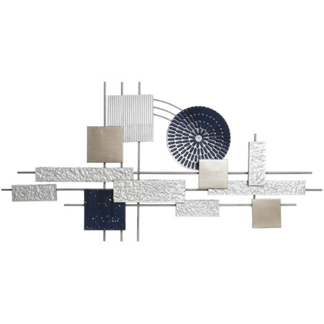 FIJALO DECORACION PARED METAL 120X5,7X59 ABSTRACTO AZUL DP193471