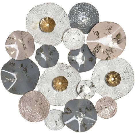 Decoracion Pared Metal 80X7X80 Blanco DP187078