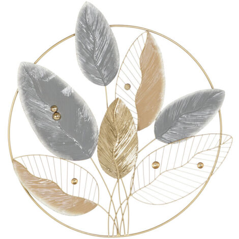 FIJALO Decoracion Pared Metal 83,8X5,7X87,6 Hojas DP202200