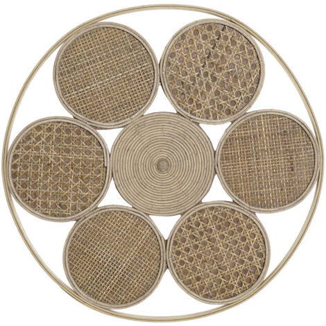 Decoracion Pared Ratan 45,5X2X45,5 Natural DP177899