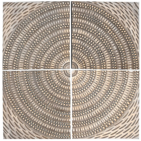 Decoracion Pared Set 4 Mdf Mango 80X3,5X80 Circulo