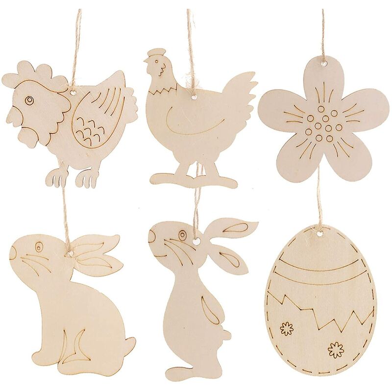 

Decoraciones de Pascua, Conejitos de Pascua, Huevos de gallina, Gallina, Colgante de Pascua, Flor, Colgante de Pascua de madera, Decoración de fiesta