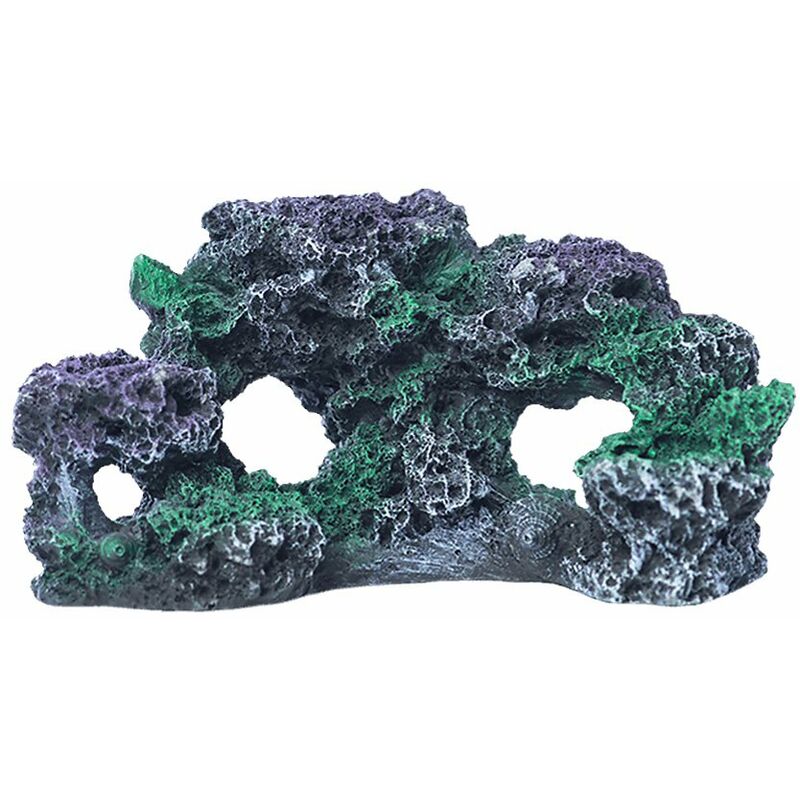 

Decoraciones de pecera de rocalla adorno de pecera de paisaje de roca de montana de resina para accesorios de acuario de peces domesticos - Desgeo