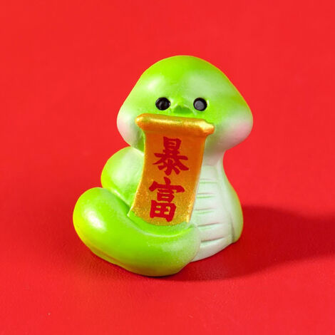 Decoraciones miniatura de Año Nuevo para hacer tú mismo 【Serpiente de la Suerte】, 3 bolsas sorpresa, decoración de escritorio, plateadas