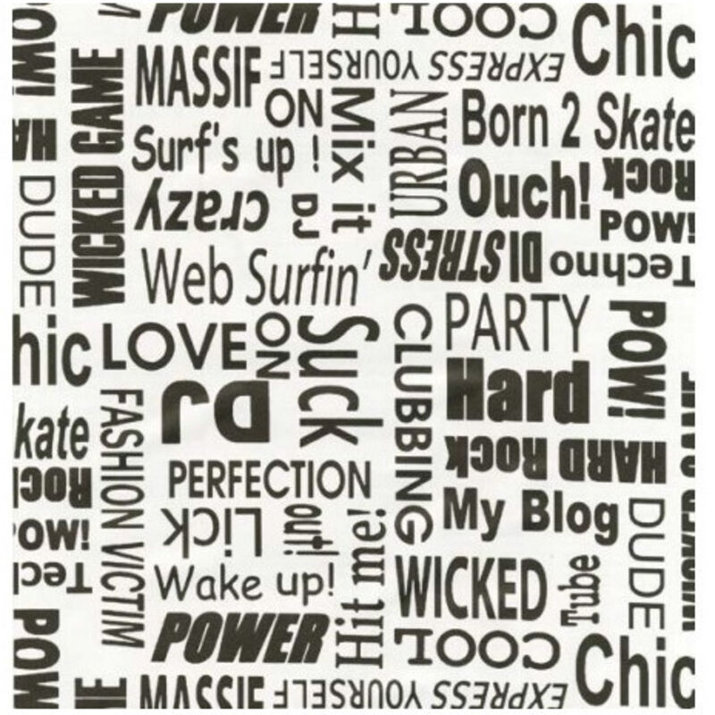 Sans Marque Decoralia Weißer Text-klebefolie 45cmx2m - Decoralia