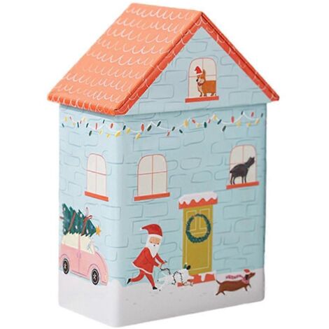 Décoratif bleu niche chien boîte métal rangement récipient maison conteneur forme animal accessoire coffret décoration intérieur boîte de stockage. (字符数：149)