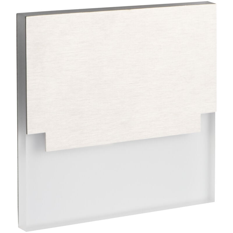 Applique led escalier Carré 1,3W AC220-240V Acier inoxydable sabik - Blanc Chaud 3000K