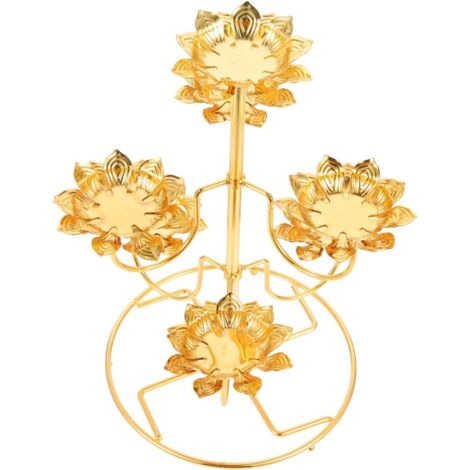 Décoratif Fer Forgé Doré Support de Bougie pour Décoration