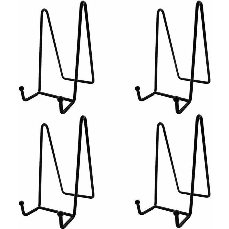 Décoratifs Plaque Support Cadre Photo avec Support chevalet Support de présentation - Noir - 6 x3 Fei Yu