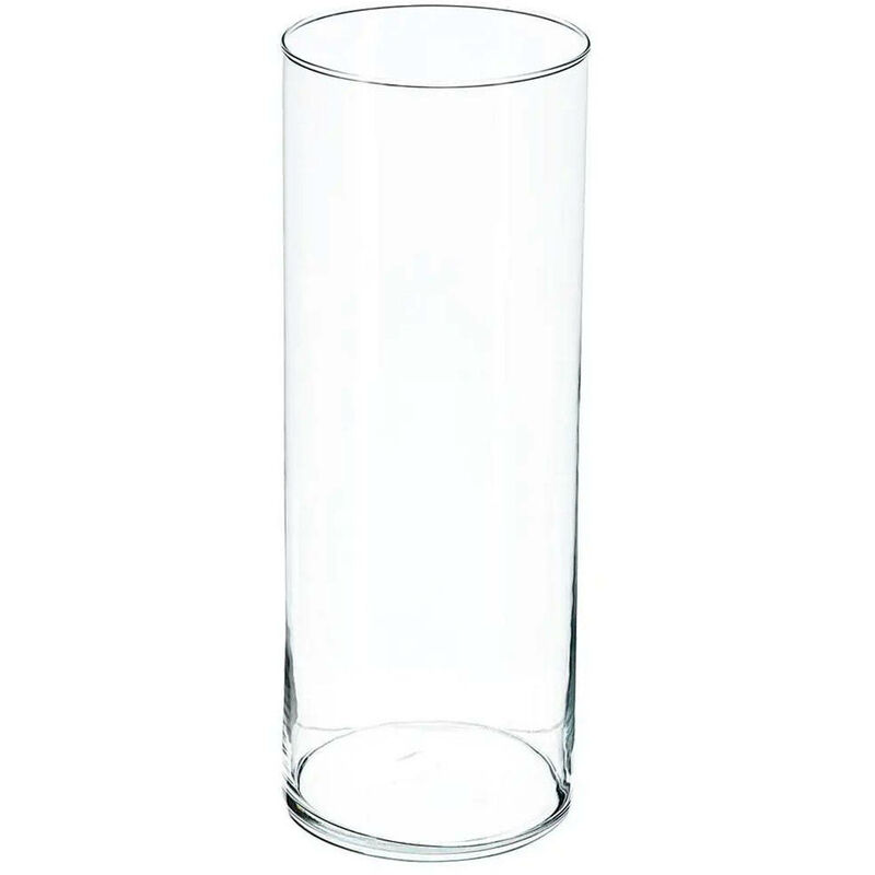 Vase cylindrique en verre, 40 cm