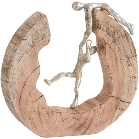 Décoration à poser  Couple en bois et aluminium