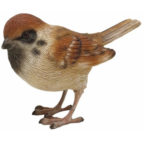 Décoration à poser moineau - Polyrésine - L 11,1 x P 4,9 x H 8 cm - Livraison gratuite