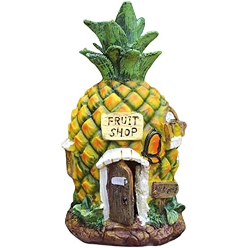 Décoration ananas, maison de conte de fées, décoration de jardin, ananas avec énergie solaire