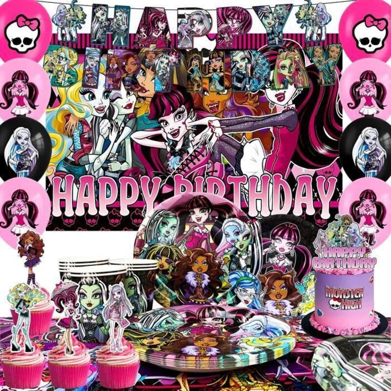 Decoration Anniversaire - INBOXXARTY - Monster High - Multicolore - Mixte - Contemporain