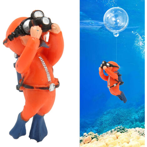 Décoration Aquarium Flottante Petit Plongeur Décoration Poisson Accessoire Aquatique Taille Variable pour Photos - AUTRES