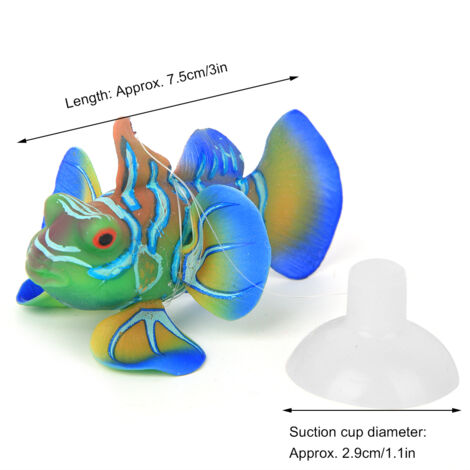 Décoration Aquarium Paysage Fluorescent Grenouille Simulée Vert Bleu - AUTRES