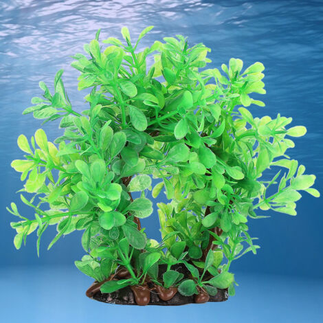 Décoration Aquarium Plantes Artificielles Archétype Milan Vert pour Aménagement Paysager avec Bois Flotté-AUTRES