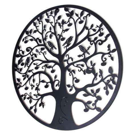 Décoration artistique Arbre de Vie – Modèle A – Dimensions 28 × 28 cm – Poids 140 g