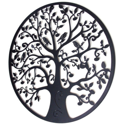 Décoration artistique Arbre de Vie – Modèle A – Dimensions 28 × 28 cm – Poids 140 g