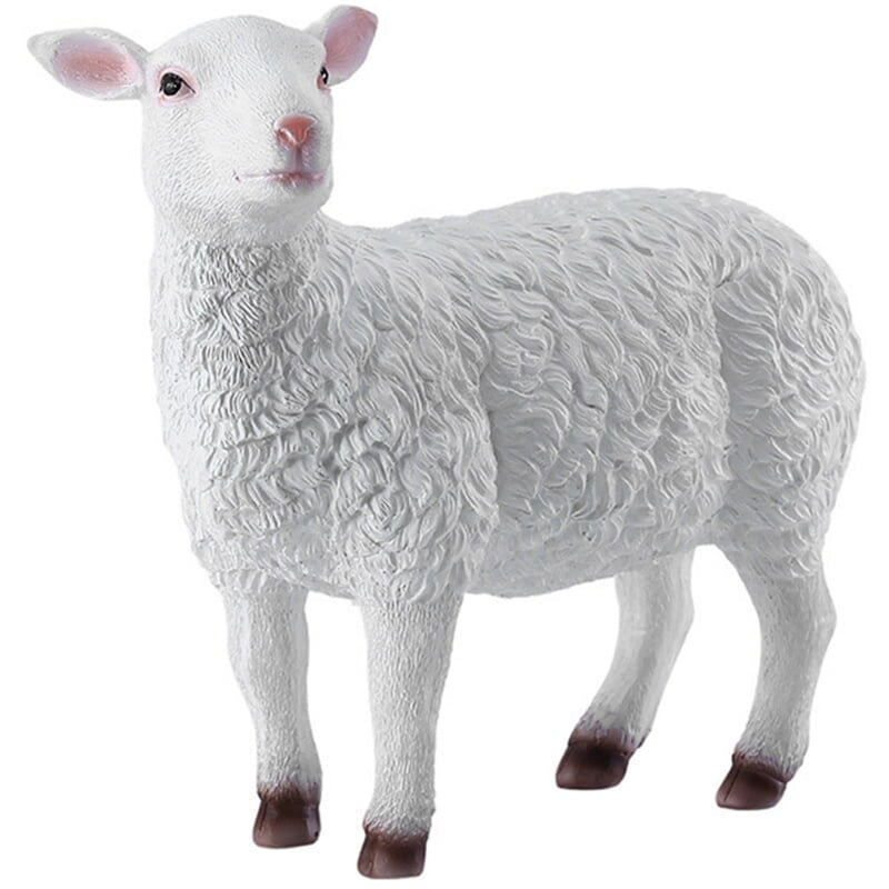 Décoration d'agneau en résine, ornement de jardin mignon pour l'extérieur