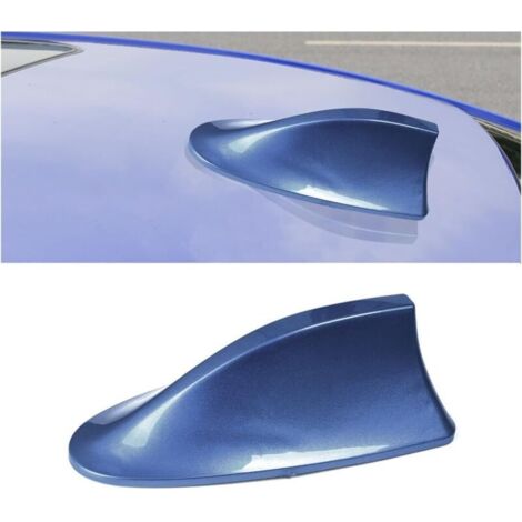 Décoration D'antenne de Toit D'aileron, Requins Voiture Couverture D'antenne D'aileron de Requin Antennes de Toit Automobile, pour La Plupart des Voitures, Améliorer Le Signal (Bleu)