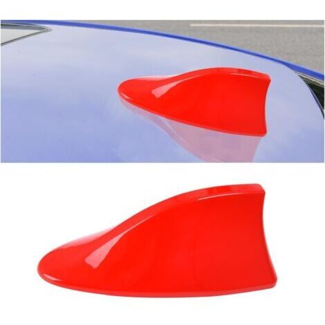 Décoration D'antenne de Toit D'aileron, Requins Voiture Couverture D'antenne D'aileron de Requin Antennes de Toit Automobile, pour La Plupart des Voitures, Améliorer Le Signal (Rouge)