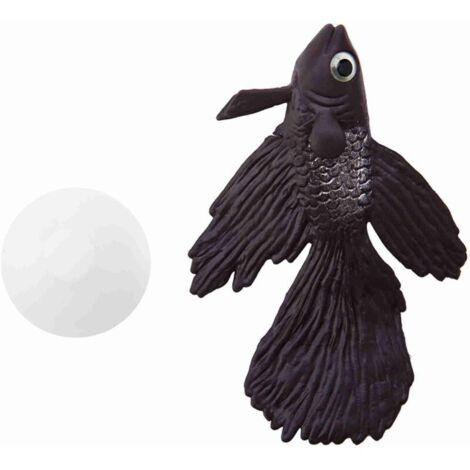 Décoration d'aquarium amusante en silicone artificiel pour petit poisson Betta marron