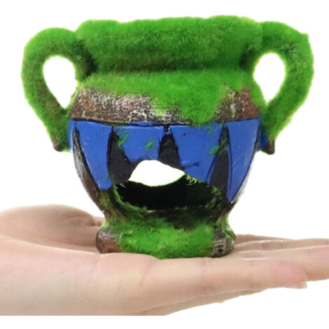 Décoration d'aquarium cachette de poisson réservoir ancien vase grotte reptile habitat résine ornement pot décor