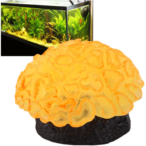 Décoration d'Aquarium Corail Cerveau Mini Herbe Dentelée Jaune pour Paysage Aquatique - AUTRES