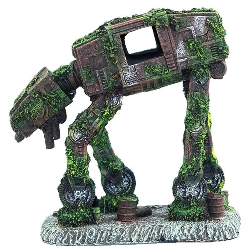 Csparkv - Décoration d'aquarium Décoration de Robot de Transport Imperial Walker - Ornement de Grotte de Robot d'aquarium