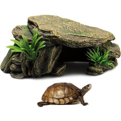 Décoration d'aquarium en résine pour terrasses et terrasses - Plateforme d'escalade - Cachette pour aquarium