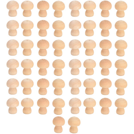 Décoration de bureau champignons en bois - 50 pièces ornementales pour maison et bureau
