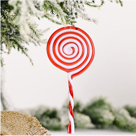 Décoration de canne de noël en acrylique, petite canne, pendentif de bonbons en acrylique, décoration de noël