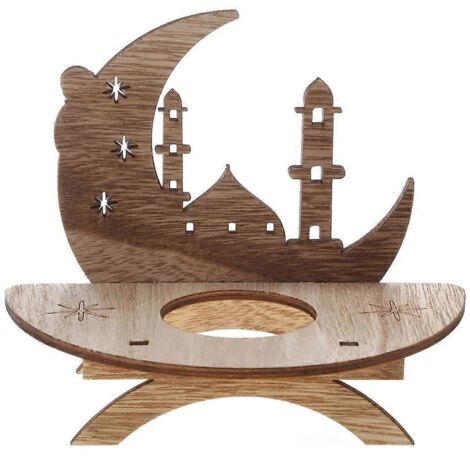 Décoration de chandelier en bois pour le Ramadan, chandelier de Ramadan, ornement de bougie