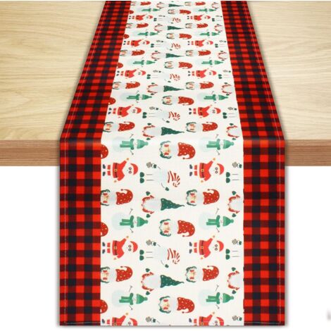 DÉCORATION DE CHEMIN DE TABLE DE NOËL 33x183cm PÈRE NOËL