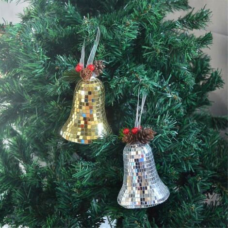 Décoration de cloche de Noël, pendentif pour sapin de Noël, décoration intérieure C--