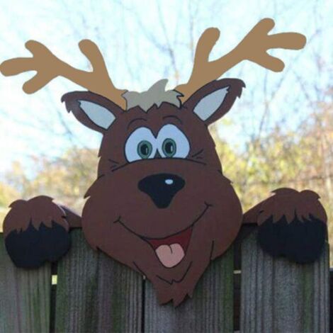 Décoration De Cloture Bois,Décor Parfait Durable Dornement De Jardin De Pelouse,Decoration Noel Exterieur (Wapiti)