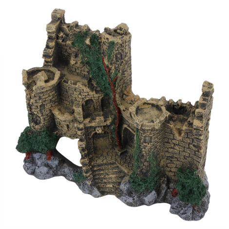 Décoration de Faux Château Ancien Occidental pour Aquarium - Accessoire en Résine pour Aménagement Intérieur de Piscine - AUTRES