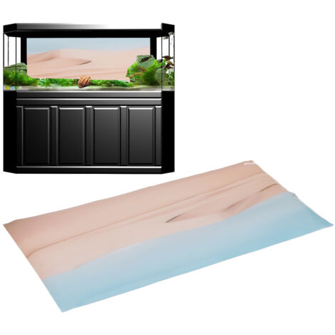Décoration de Fond d'Aquarium 3D en PVC Stickers Muraux Désert Ensoleillé 61x30CM - AUTRES