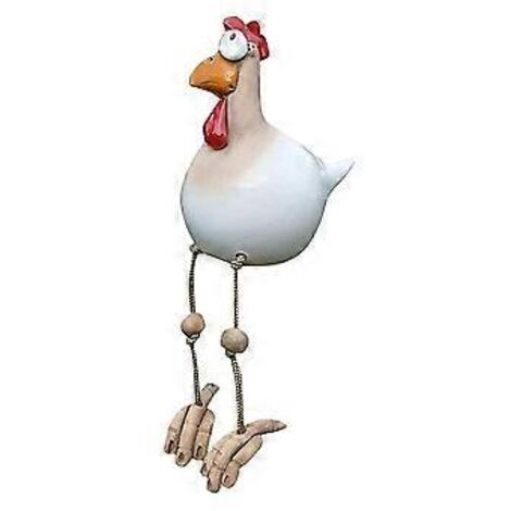 Décoration de jardin avec poule décorative extérieure, objets de décoration originaux pour la maison et le jardin, statues de jardin en céramique avec figurine de poule, pour l'intérieur