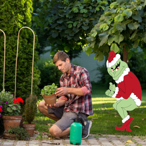 Décoration de jardin pour Noël, Panneau PVC résistant aux intempéries, Kit avec 1 signe festif (70cm x 31cm), Ambiance de fête pour 2020.