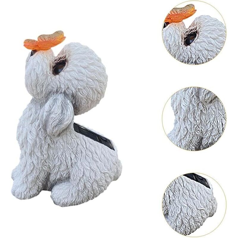 Décoration de jardin solaire – Lampes pour chiots d'intérieur et d'extérieur, statue de chiot sur pelouse, idéale pour les pendaisons de crémaillère Décoration de jardin solaire – Lampes pour chiots d'intérieur et d'extérieur, statue de chiot sur pelouse, idéale pour les pendaisons de crémaillère