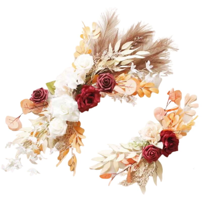 Feiyue - Décoration de mariage Couronne de linteau Fleurs artificielles Décor Simulation Arche Fleur Coin de bienvenue Fleur