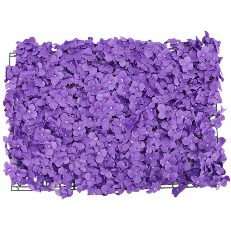 Tlily - Decoration de mur de fausse de simulation de style de mariage Accessoires de photographie Mur de fleurs de decor de fond de mariage violet
